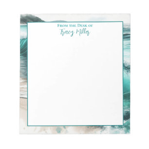 From the Desk of   Personalised Ocean Waves  Notepad