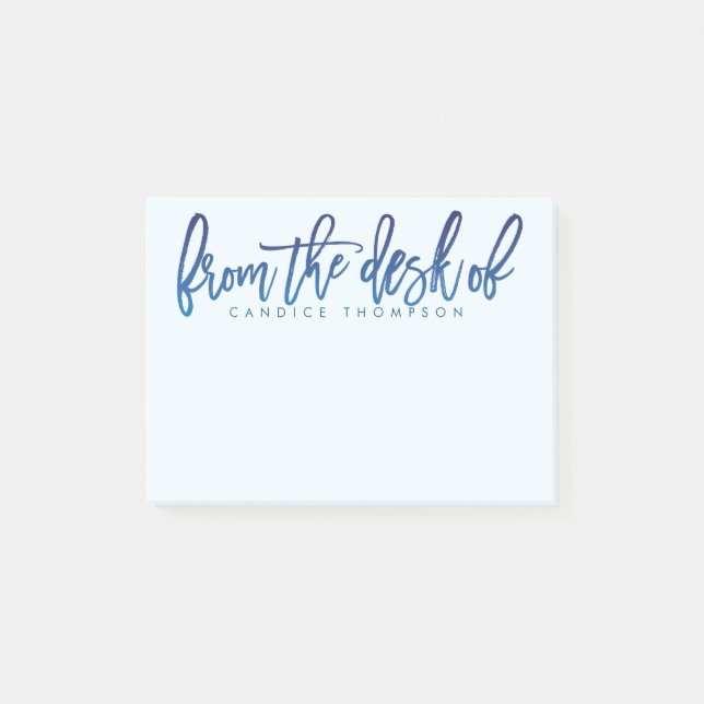 From The Desk Of Personalised Post-it Notes (Front)
