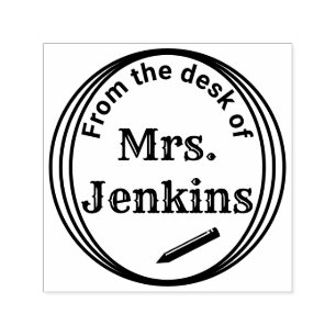 “From the desk of” Personalised Self Inking Stamp