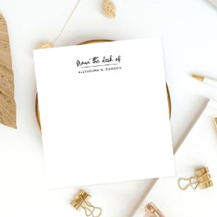 From The Desk Of Personalised Simple Script Name Post-it Notes