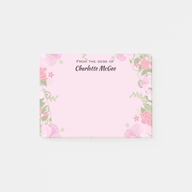 From the Desk of Personalized Name Post-it Notes (Front)