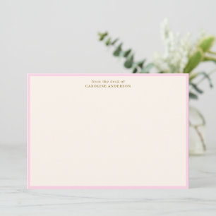 From the Desk Of Pink Cream Personalised Name Gift Card