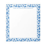 Preppy Blue And White Leopard Print Pattern Fabric