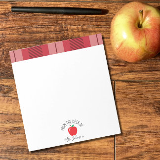 From the Desk of | Red Apple Teacher Notepad