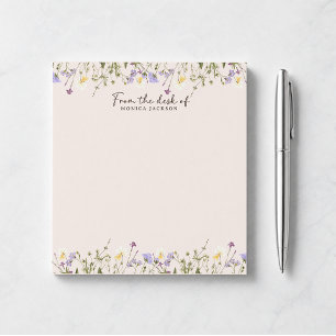 From the desk of rustic wildflowers notepad