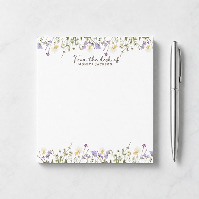 From the desk of rustic wildflowers notepad (Creator Uploaded)