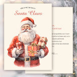 From the Desk of Santa Claus Christmas Letter Holiday Card<br><div class="desc">Get the magic of Christmas with our Personalised Letter from Santa for Kids!  Adorable watercolor design straight from Santa's desk,  in festive red!  Make your child's holiday unforgettable with this cute,  customised letter—perfect for the little ones!  Buy on Zazzle and add an extra touch of enchantment to your celebrations!</div>