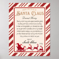 From the desk of Santa Claus Letter