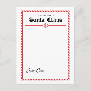 From the Desk of Santa Clause Postcard