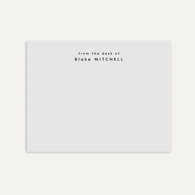 From The Desk of Simple Monogram Grey   Post-it Notes (Creator Uploaded)