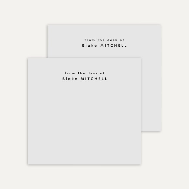 From The Desk of Simple Monogram Grey   Post-it Notes (Creator Uploaded)