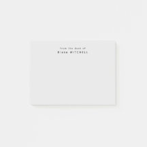 From The Desk of Simple Monogram Grey  