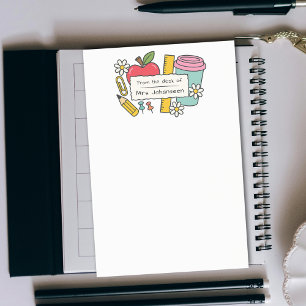 From the Desk of Teacher Cute Personalized Post-it Notes