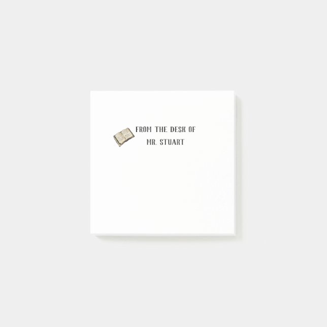 from the desk of teacher post-it notes (Front)