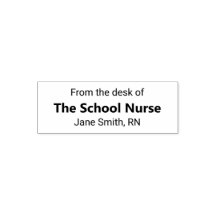 From the desk of the School Nurse and Nurse's Name