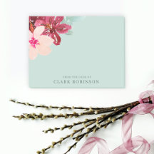 From The Desk Of Trendy Watercolor Bouquet