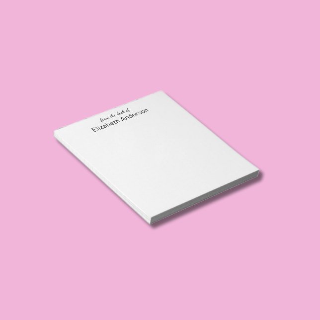 From the desk of White and Black Name Template Notepad (Creator Uploaded)