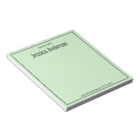 From the Desk of Your Name Light Green Black Text