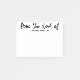 From The Desk Of Your Name Personalised  Post-it Notes
