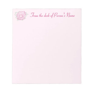 From the desk Personalised Fuchsia Flower Notepads