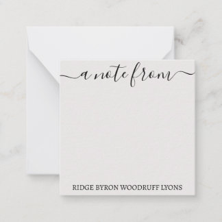 From the Desk Simple Elegant Notecard