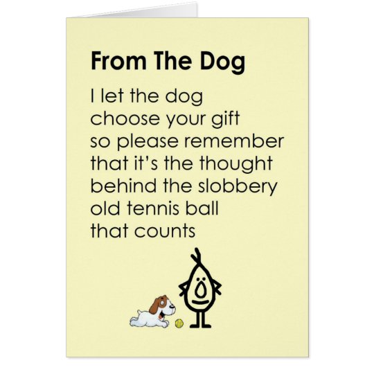 From The Dog A Funny Happy Birthday Poem Card