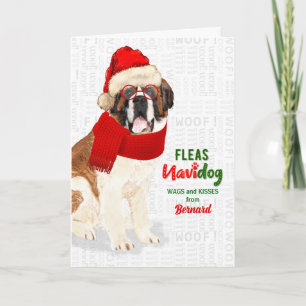 from the Dog Cute Saint Bernard Christmas Holiday Card