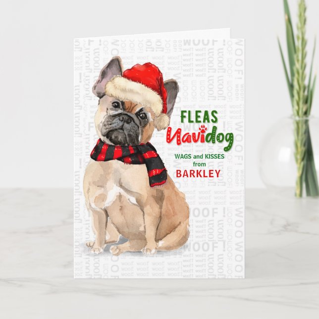 from the Dog French Bulldog Fleas NaviDOG Holiday Card (Front)