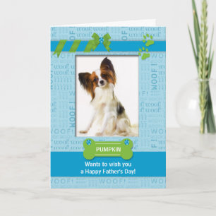 from the Dog Fun Father's Day Blue Pet Photo Card