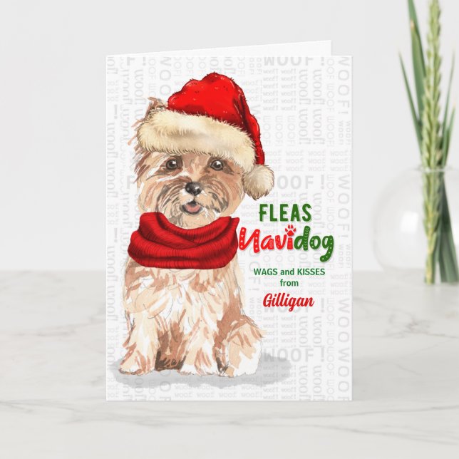 from the Dog Funny Cairn Terrier Christmas Holiday Card (Front)