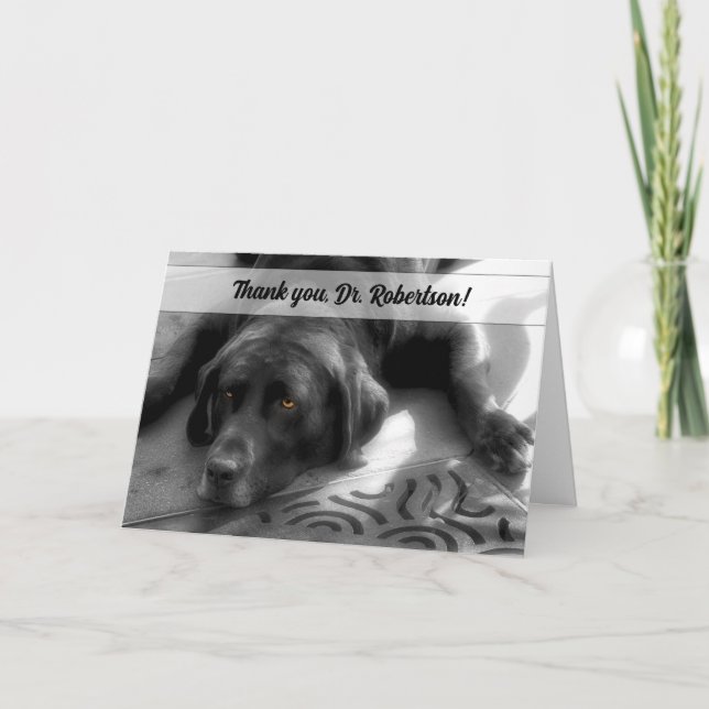 from the Dog Labrador Retriever Veterinary Thank You Card (Front)