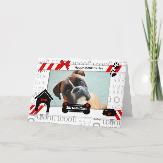 from the Dog Mother's Day Photo in Red and Black Card (Front)