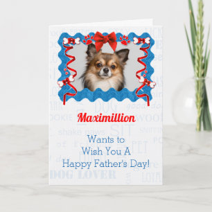 From the Dog on Father's Day in Blue and Red Card