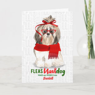 from the Dog Shih Tzu Short Hair Christmas Holiday Card