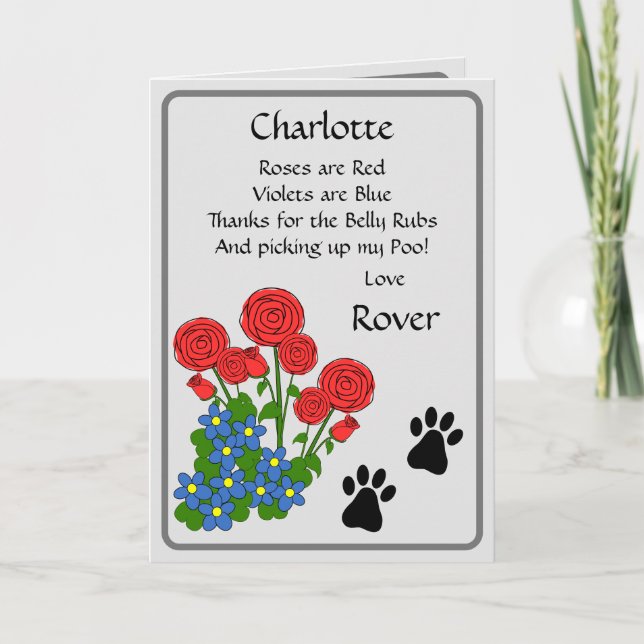 From the Dog Valentine or Birthday Card (Front)