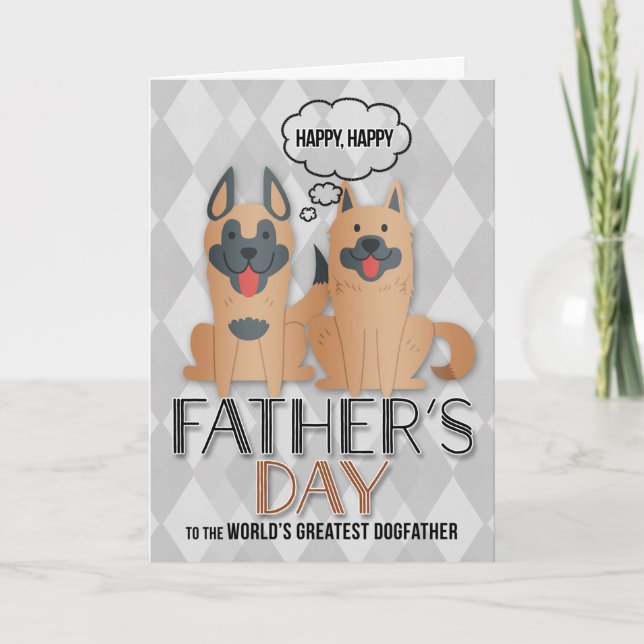 from the Dogs Father's Day Cute Cartoon and Argyle Card (Front)
