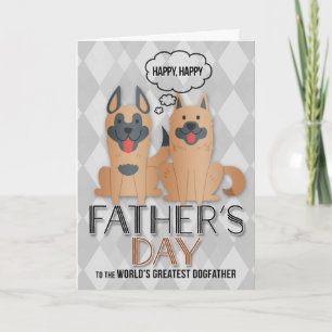 from the Dogs Father's Day Cute Cartoon and Argyle Card
