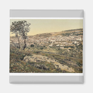 From the east, Nazareth, Holy Land, (i.e., Israel) Magnet