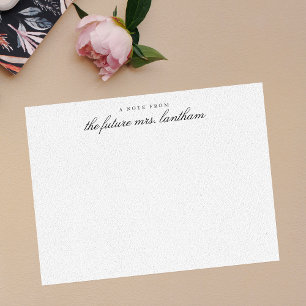 From the Future Mrs Bridal Personalised Shower Thank You Card