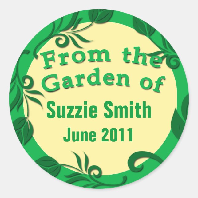 From the Garden of Canning Stickers (Front)