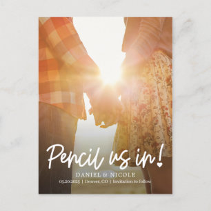 From The Heart EDITABLE COLOR Save The Date Postcard