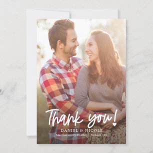 From The Heart Editable Colour Thank You Card