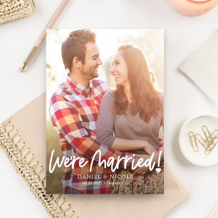 From The Heart Editable Colour Wedding Announcemen Thank You Card