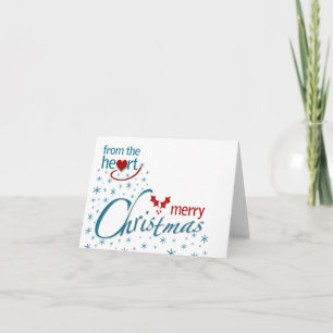 From the heart Merry Christmas Holiday Card