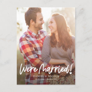 From The Heart Wedding Announcement Postcard