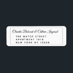 From The Heart Wedding Return Address<br><div class="desc">A wedding invitation featuring a lively classic script calligraphy for titles with a small understated uppercase san serif font for the body.</div>