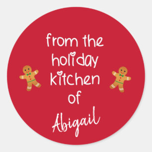 From the Holiday Kitchen... Gingerbread Christmas  Classic Round Sticker