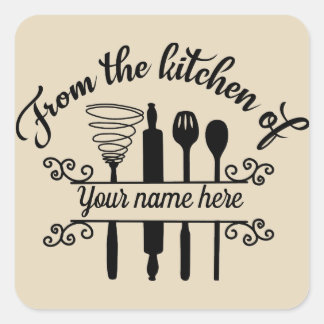 From the kitchen of add name sticker