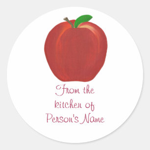 From the kitchen of, Apple Jam Jelly Stickers