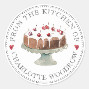 From The Kitchen Of Baker's Personalised Food Classic Round Sticker